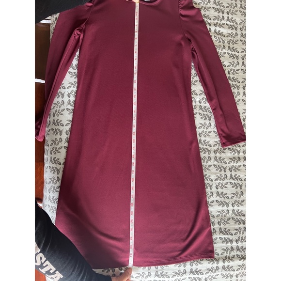 Old Navy • Burgundy L/S dress • Small - Picture 6 of 6